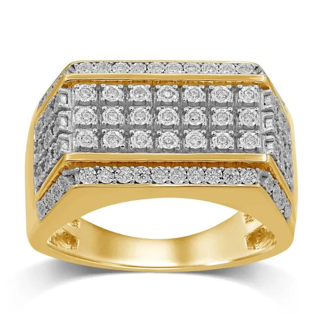 1/4 CTW Diamond Ring in 10KT White and Yellow Gold