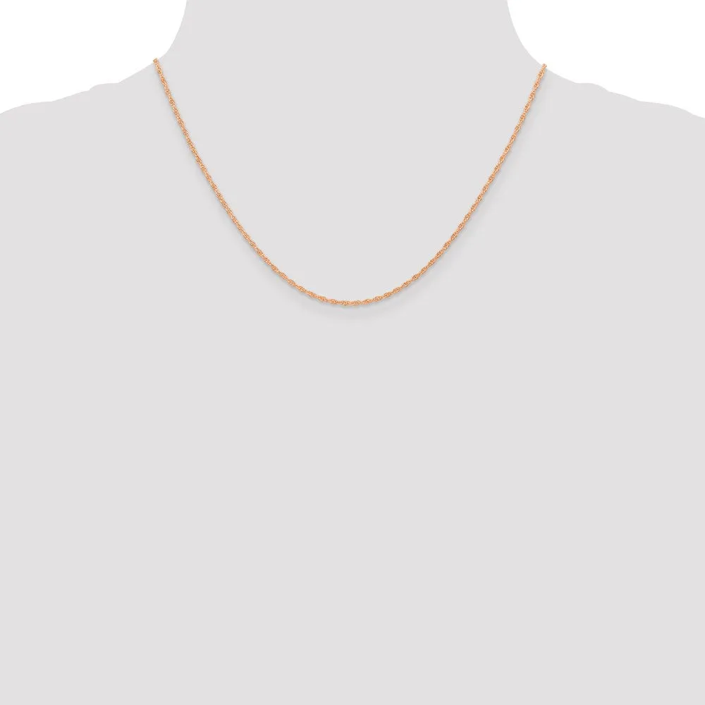 14k Rose Gold 1.15mm Carded Cable Rope Chain | 9RR