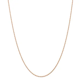 14k Rose Gold 1.15mm Carded Cable Rope Chain | 9RR