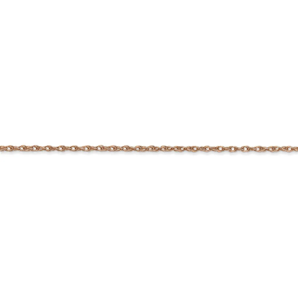 14k Rose Gold 1.15mm Carded Cable Rope Chain | 9RR