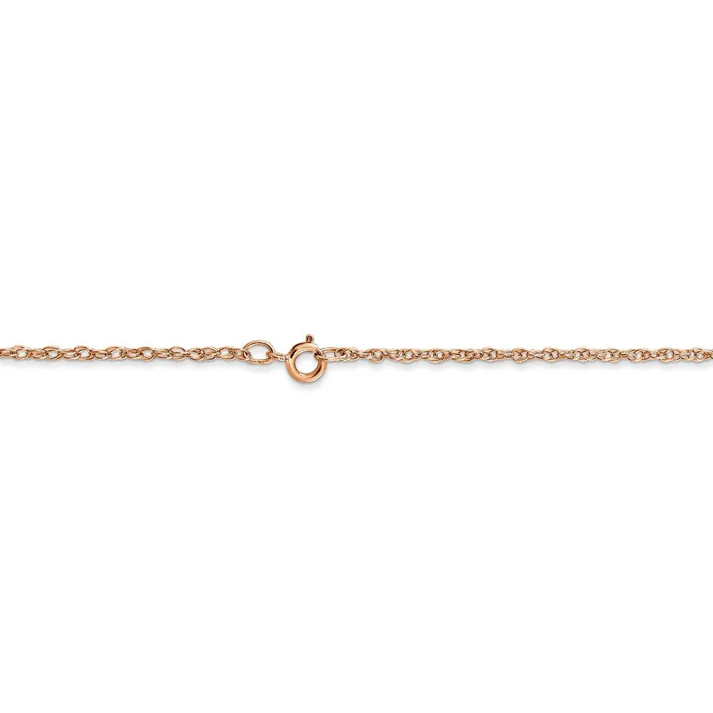 14k Rose Gold 1.15mm Carded Cable Rope Chain | 9RR