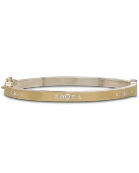 18k Yellow Gold Diamond Bangle Bracelet