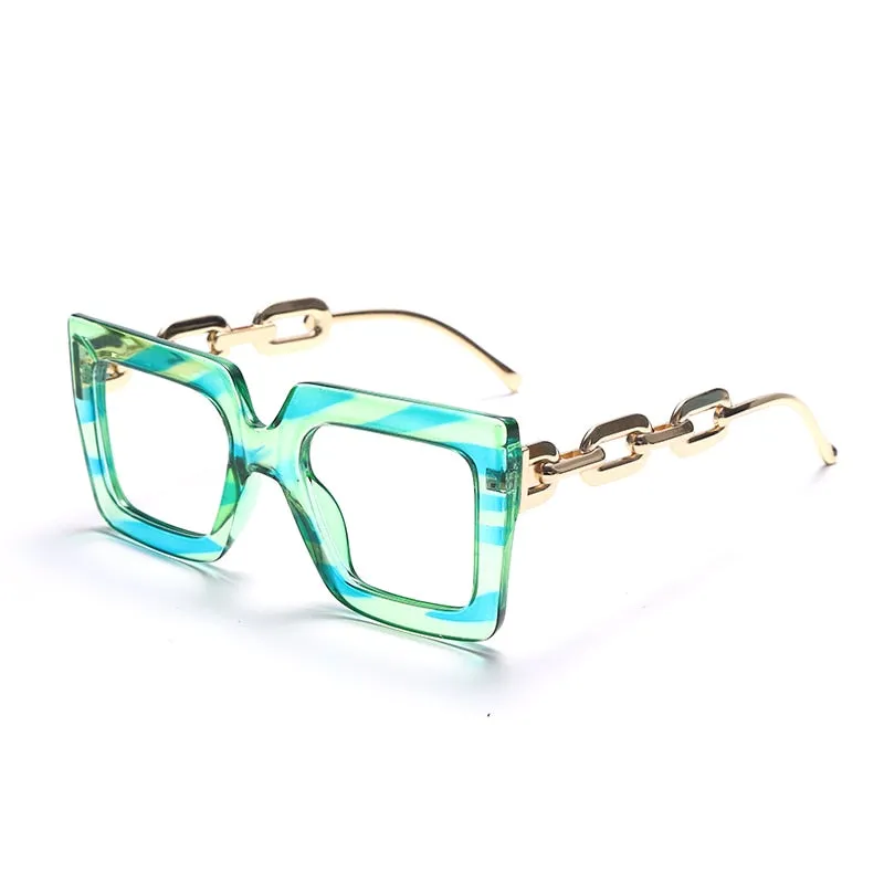 2022 High-quality Large Frame Glasses Square Plain Glasses