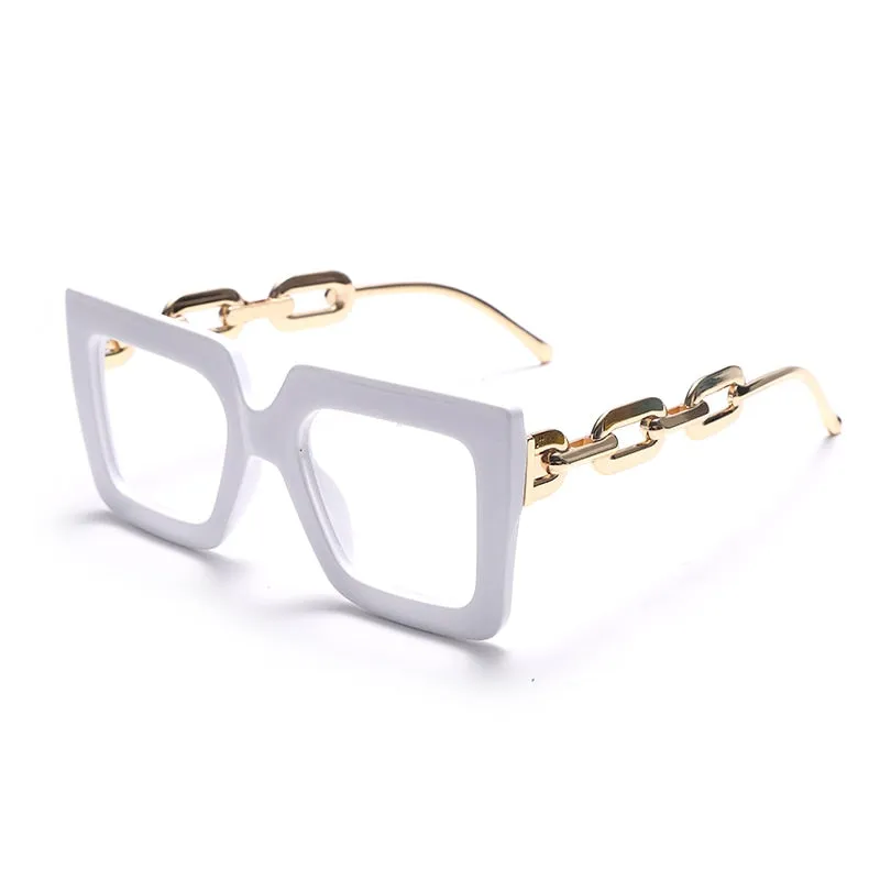 2022 High-quality Large Frame Glasses Square Plain Glasses