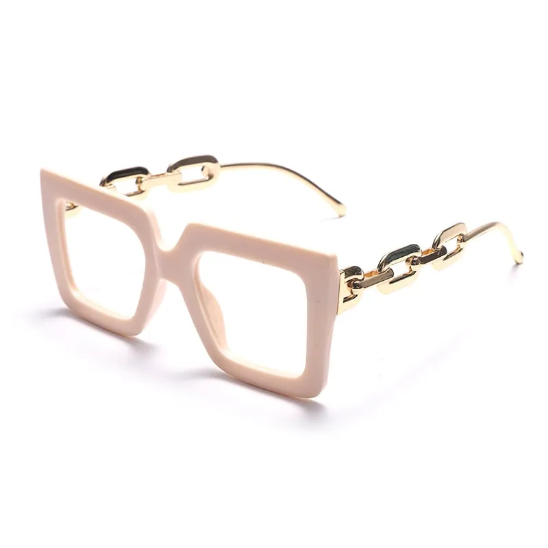 2022 High-quality Large Frame Glasses Square Plain Glasses