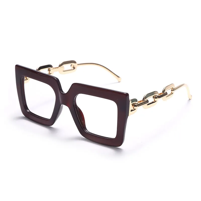 2022 High-quality Large Frame Glasses Square Plain Glasses