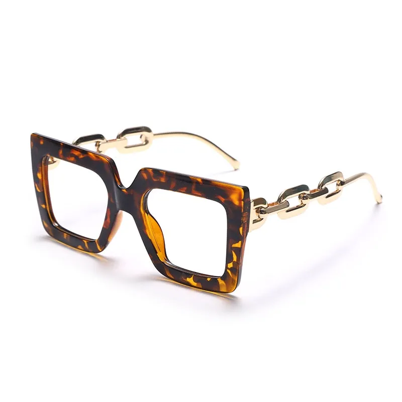 2022 High-quality Large Frame Glasses Square Plain Glasses