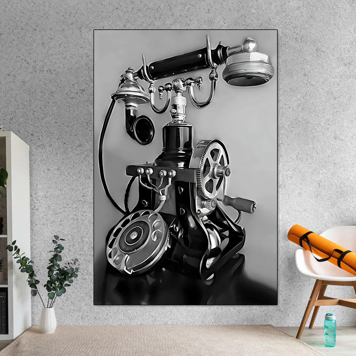 A Call From The Past - Black And White Wall Art