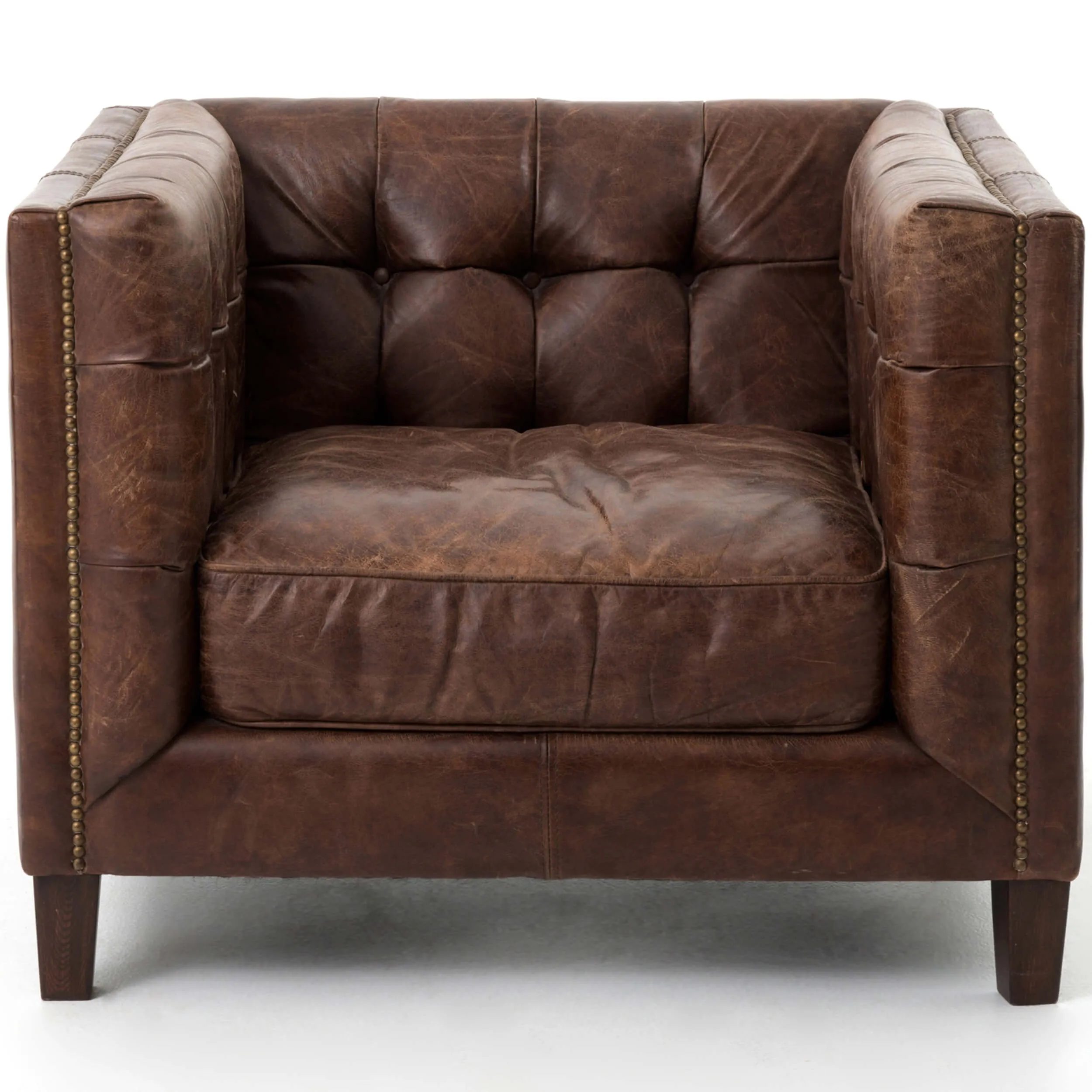 Abbott Club Leather Chair, Cigar