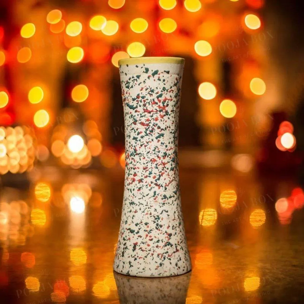 Abstract Colorful Elongated Ceramic Vase