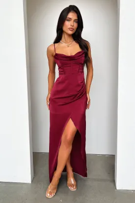 Aiana Dress - Burgundy