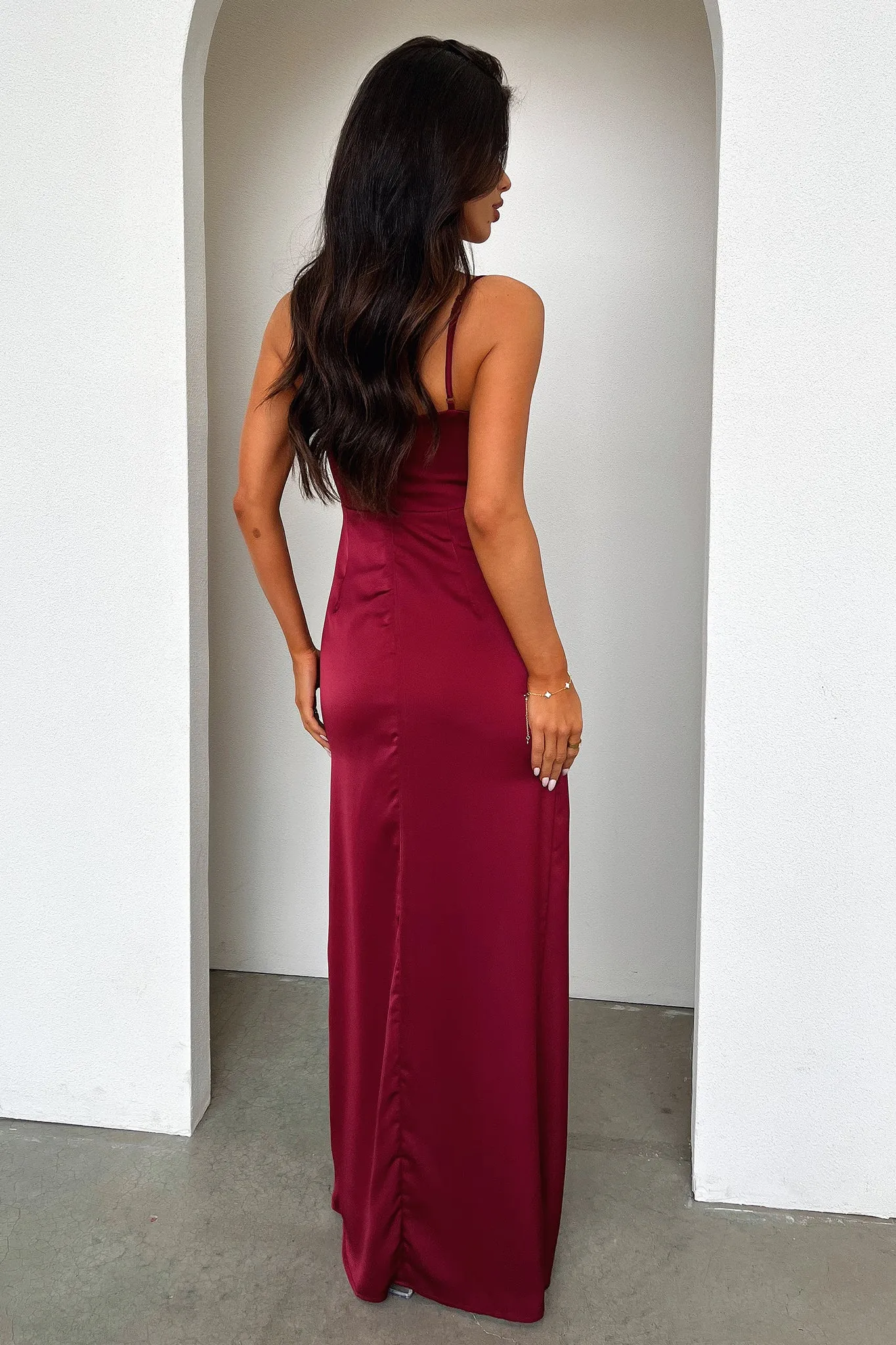 Aiana Dress - Burgundy