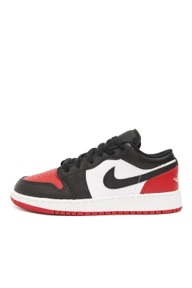 Air Jordan 1 Kids Low 'White/Black-Varsity Red'