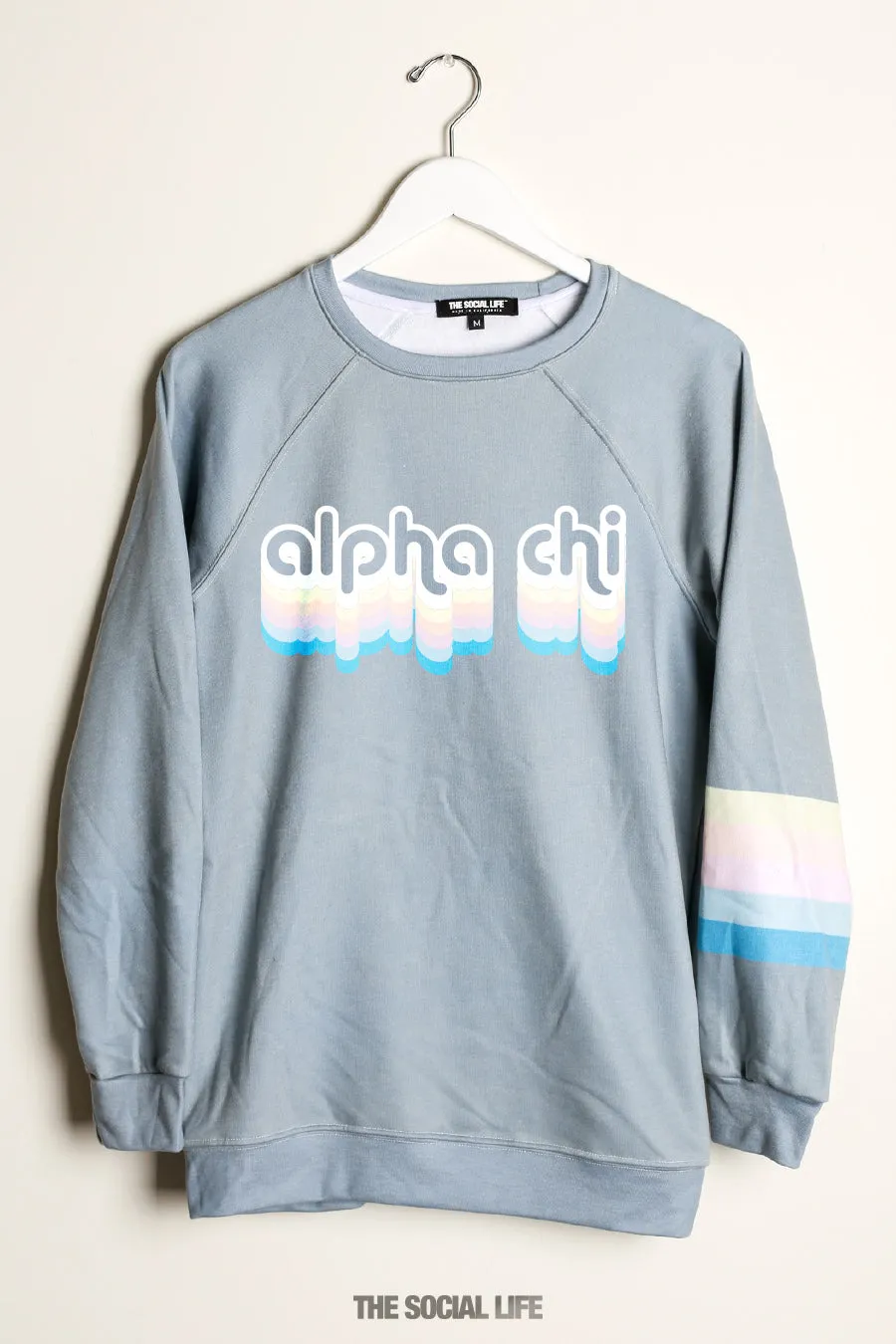 Alpha Chi Omega Dreamer Raglan Crewneck