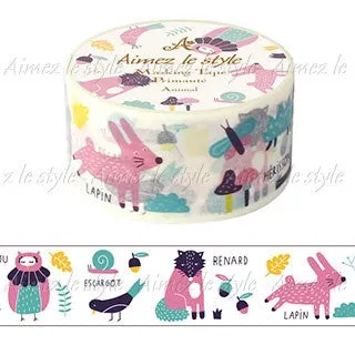 Animal Japanese Washi Tape Aimez