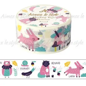 Animal Japanese Washi Tape Aimez