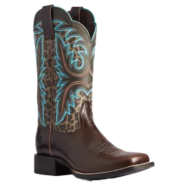 Ariat Ladies Lonestar Chocolate Chip an Leopard Print Boot 10038276