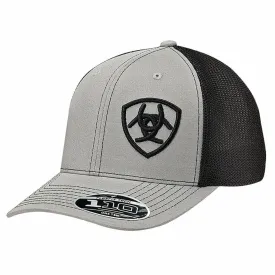 Ariat Men's Grey/Black Offset Logo Cap 1597706