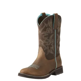 Ariat Women's Delilah Round Toe Boot - Distressed Brown/Fudge