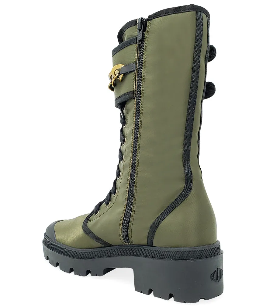 Army Green Vegan Chain Boot