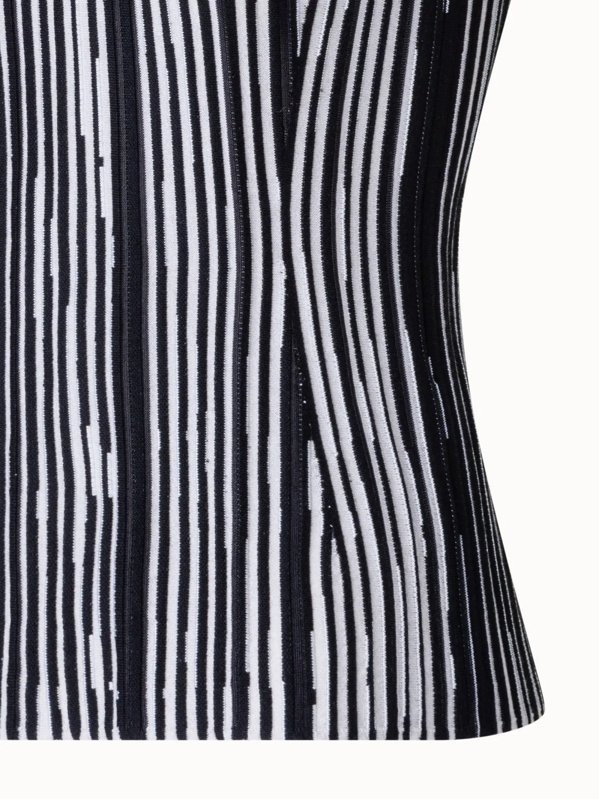 Asagao Striped Top in Silk Wool Blend