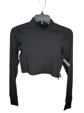 Athletic Top Long Sleeve Collar By Aerie In Black, Size: S