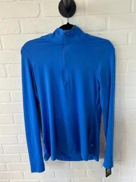 Athletic Top Long Sleeve Collar By Champion In Blue, Size: S