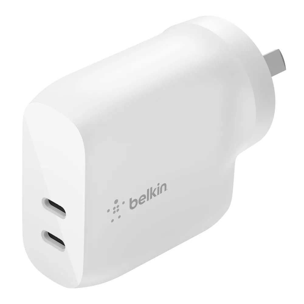 Belkin Dual USB-C Power Delivery Wall Charger 40W-White