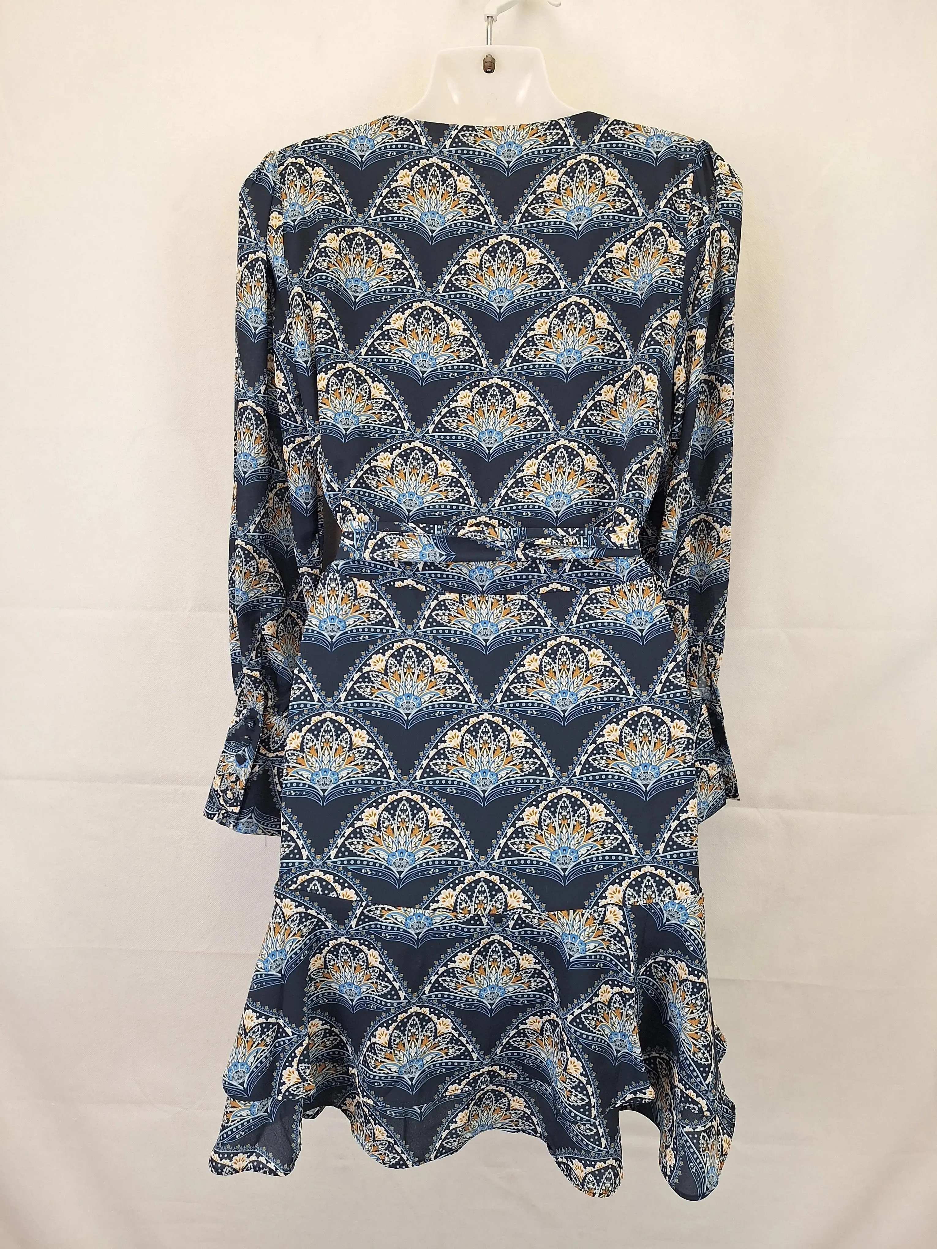 Belle & Bloom Boho Long Sleeve Wrap Mini Dress Size S