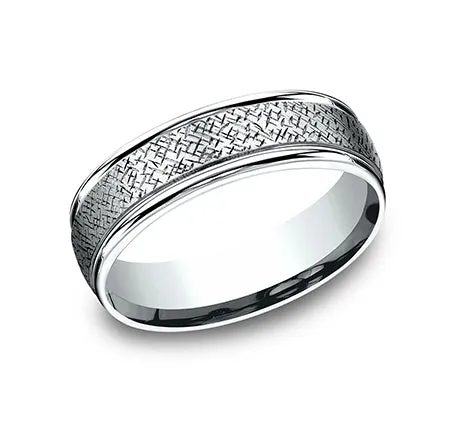 Benchmark 14k White Gold 6.5mm Band RECF846559014KW10