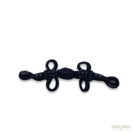 Black Toggles with Black Decorative Beads H219 - Gafforelli Srl