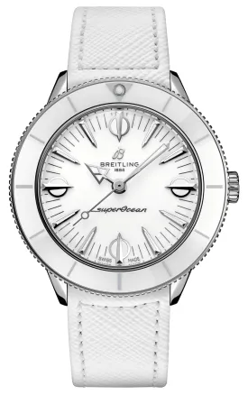 Breitling Superocean Heritage Stainless Steel White Dial Automatic Womens Watch A10340A71A1X1