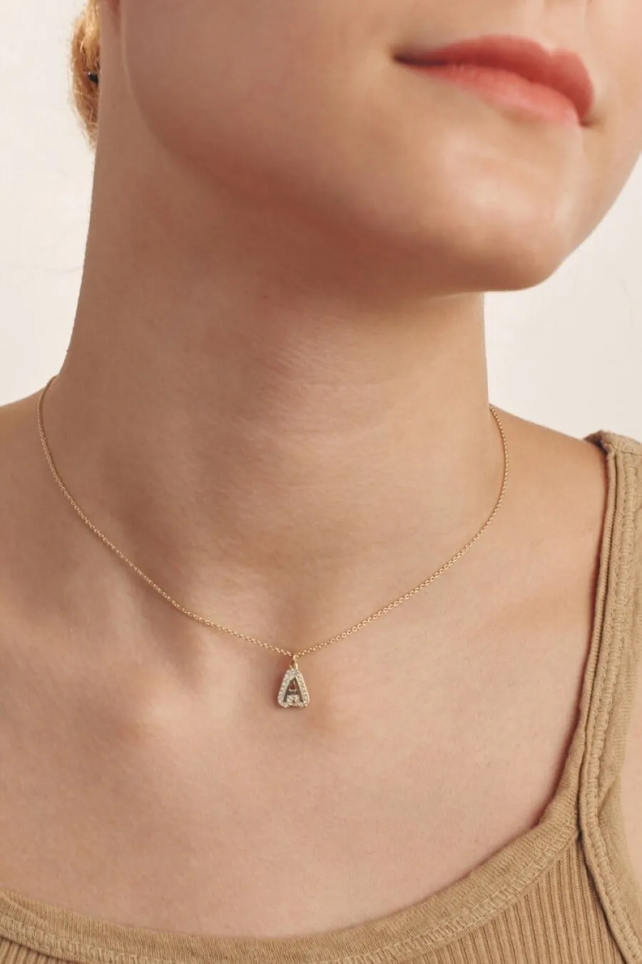 Bubble Initial Necklace - 925 Sterling Silver