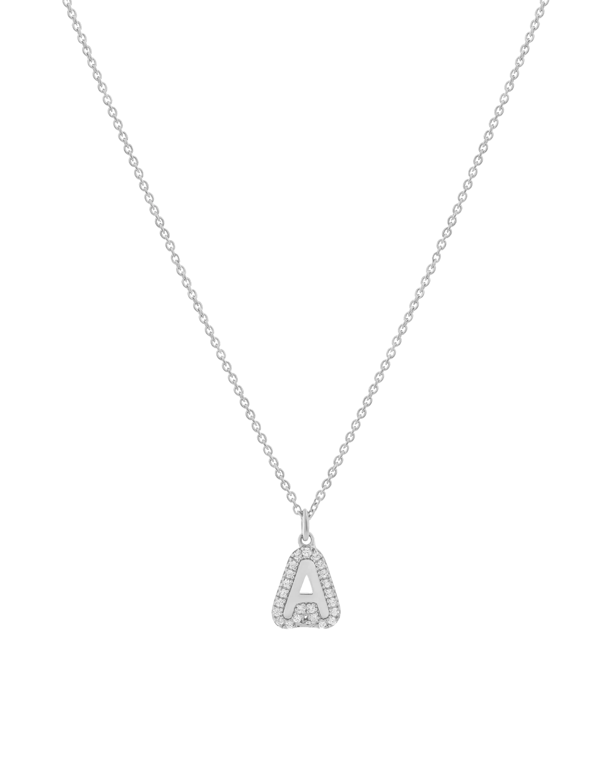 Bubble Initial Necklace - 925 Sterling Silver