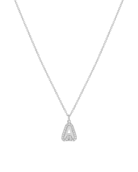 Bubble Initial Necklace - 925 Sterling Silver