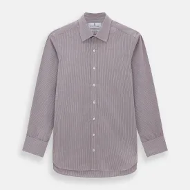 Burgundy Micro Shadow Check Mayfair Shirt