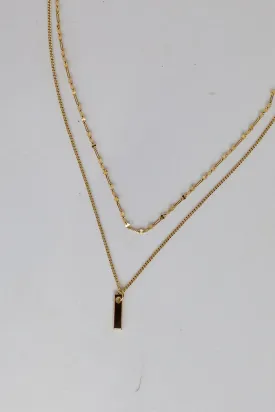 Charlie Gold Layered Chain Necklace