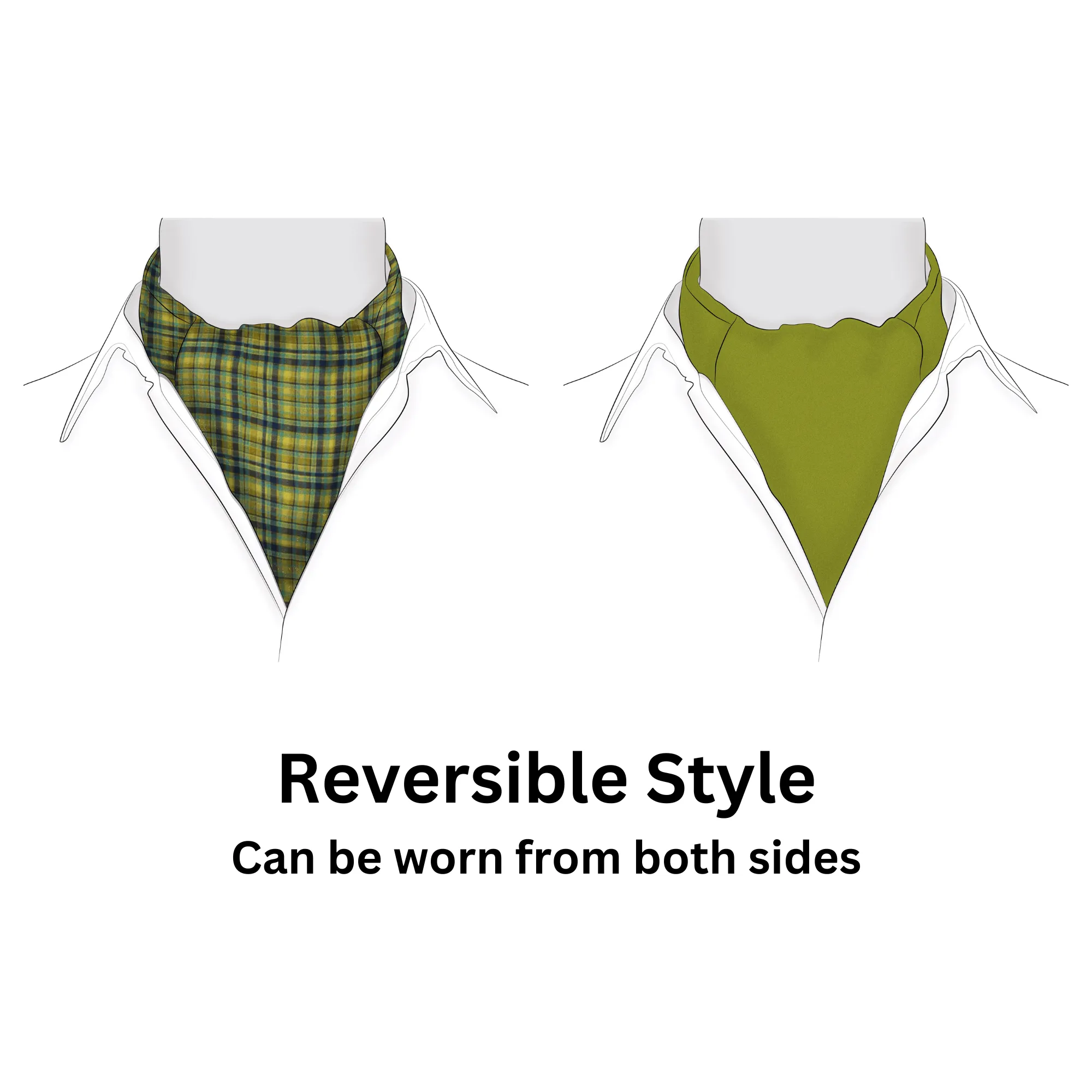 Chokore Men's Shades of Green Silk Designer Cravat