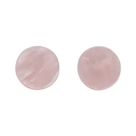 Circle Textured Resin Stud Earrings - Light Pink