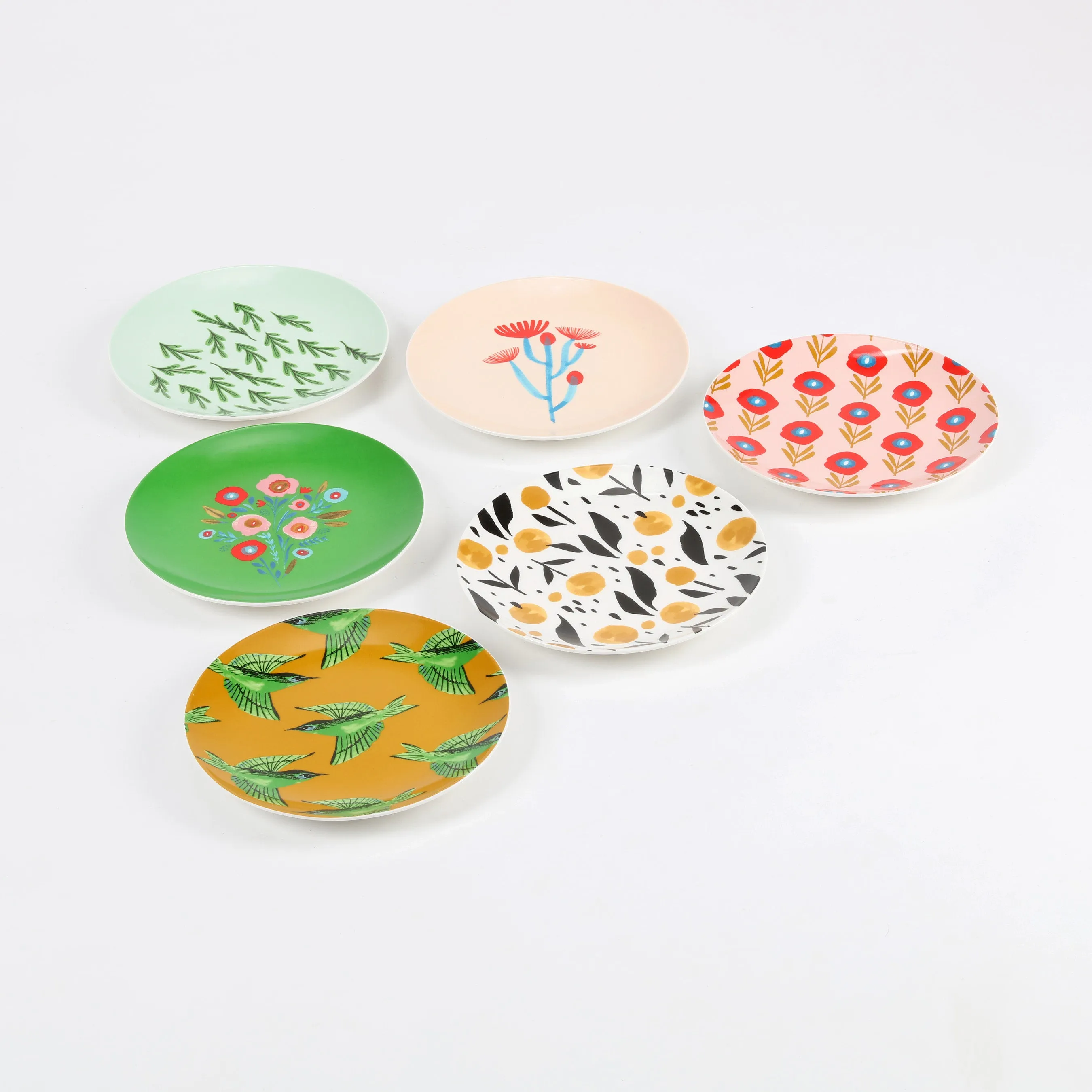 Colorful Patterns 8 Inch Ceramic Plate