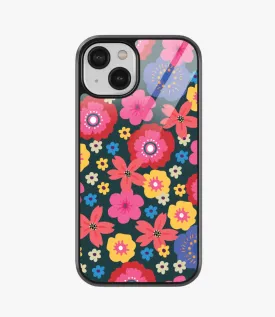 Colorful Spring Bouquet Floral Glass Case