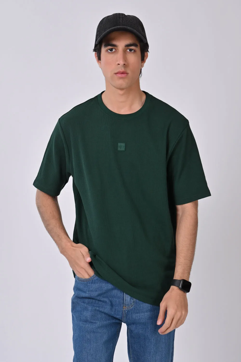 CREW NECK TEXTURED TEE