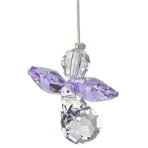 Crystal Fantasy Guardian Angel Suncatcher,  Light Amethyst 26