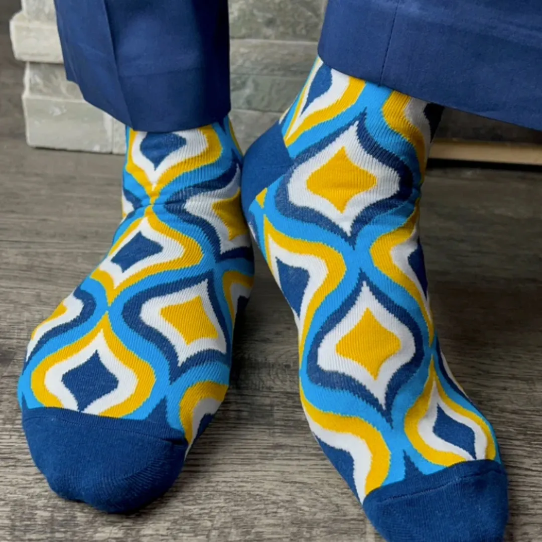 Curvey Patterned Socks from the Sock Panda (Adult Large - Men's Shoe Sizes 8-12)