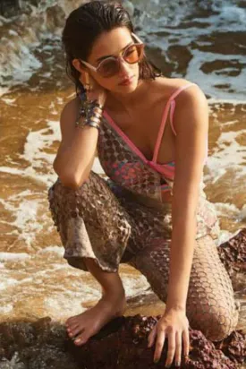 Disha Patani In Our Stripy Vintage Bikini