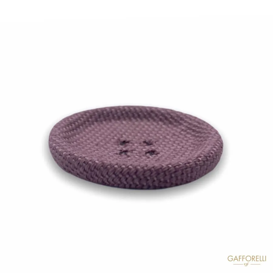 Four-hole Button in Colored Fabric H293 - Gafforelli Srl