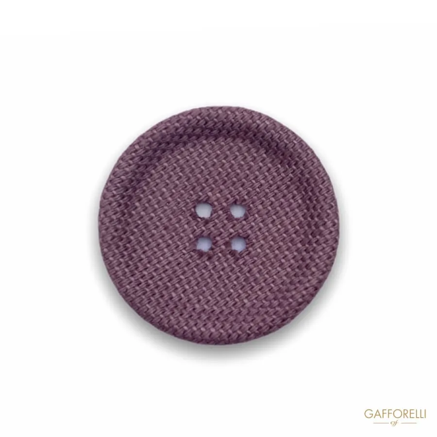 Four-hole Button in Colored Fabric H293 - Gafforelli Srl