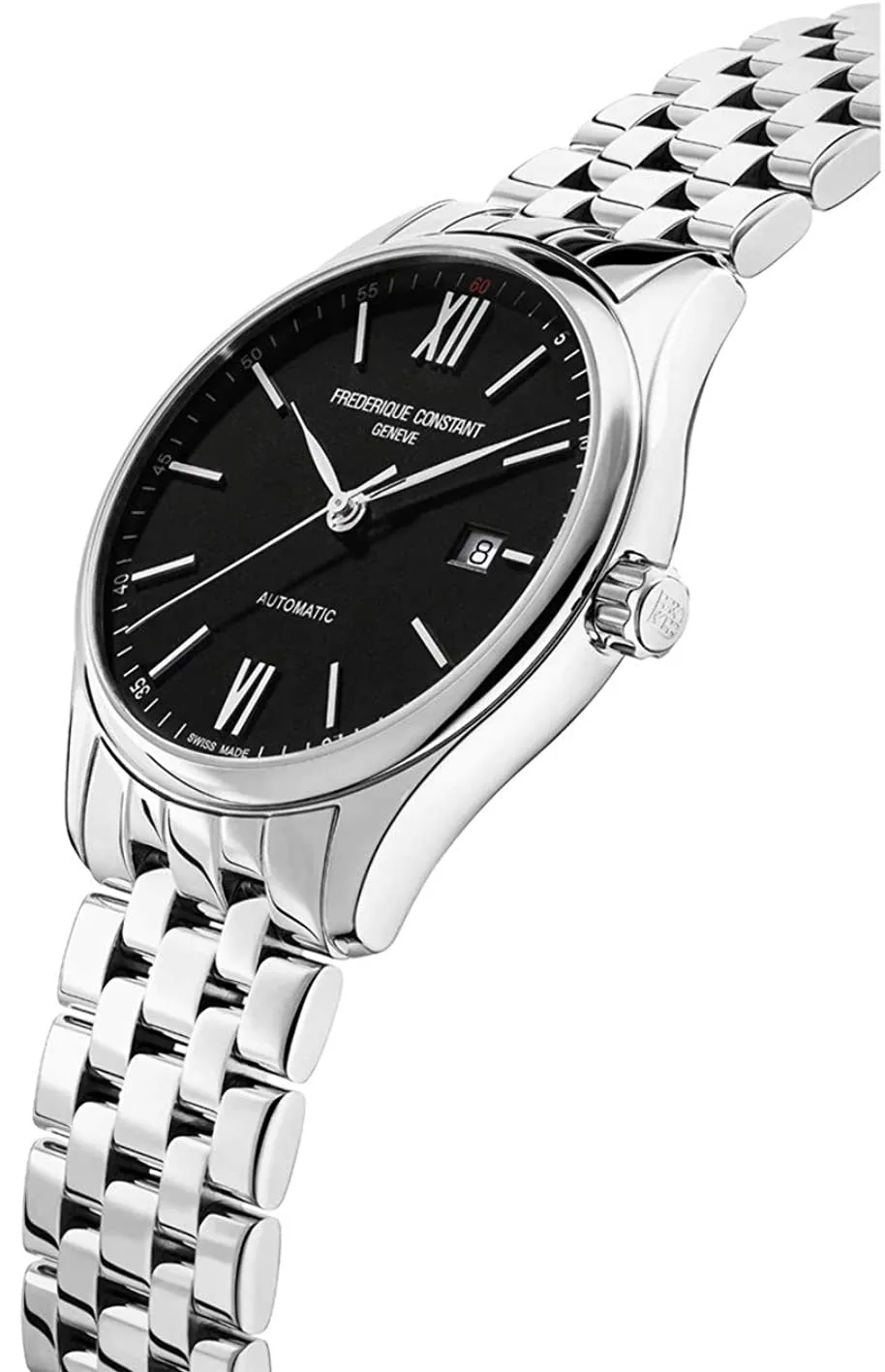 Frederique Constant Classics Index Automatic Stainless Steel Black Dial Date Mens Watch FC-303BN5B6B