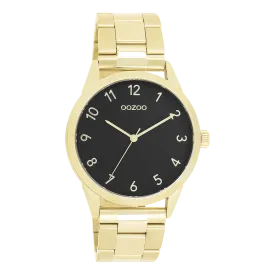 Gold coloured OOZOO watch with gold coloured stainless steel bracelet - C11427