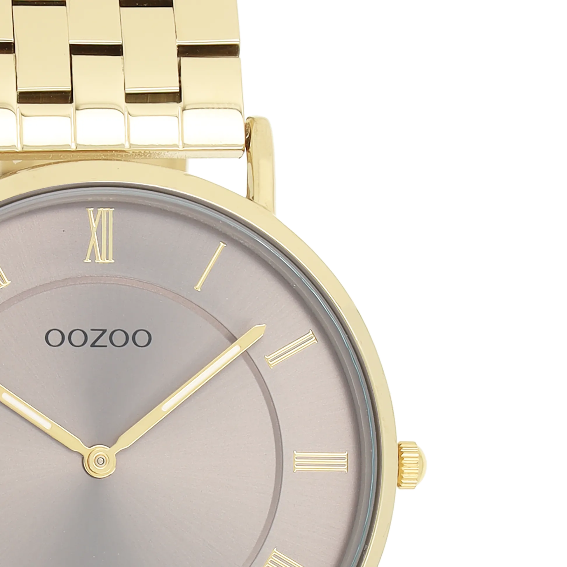 Gold coloured OOZOO watch with gold coloured stainless steel bracelet - C20370